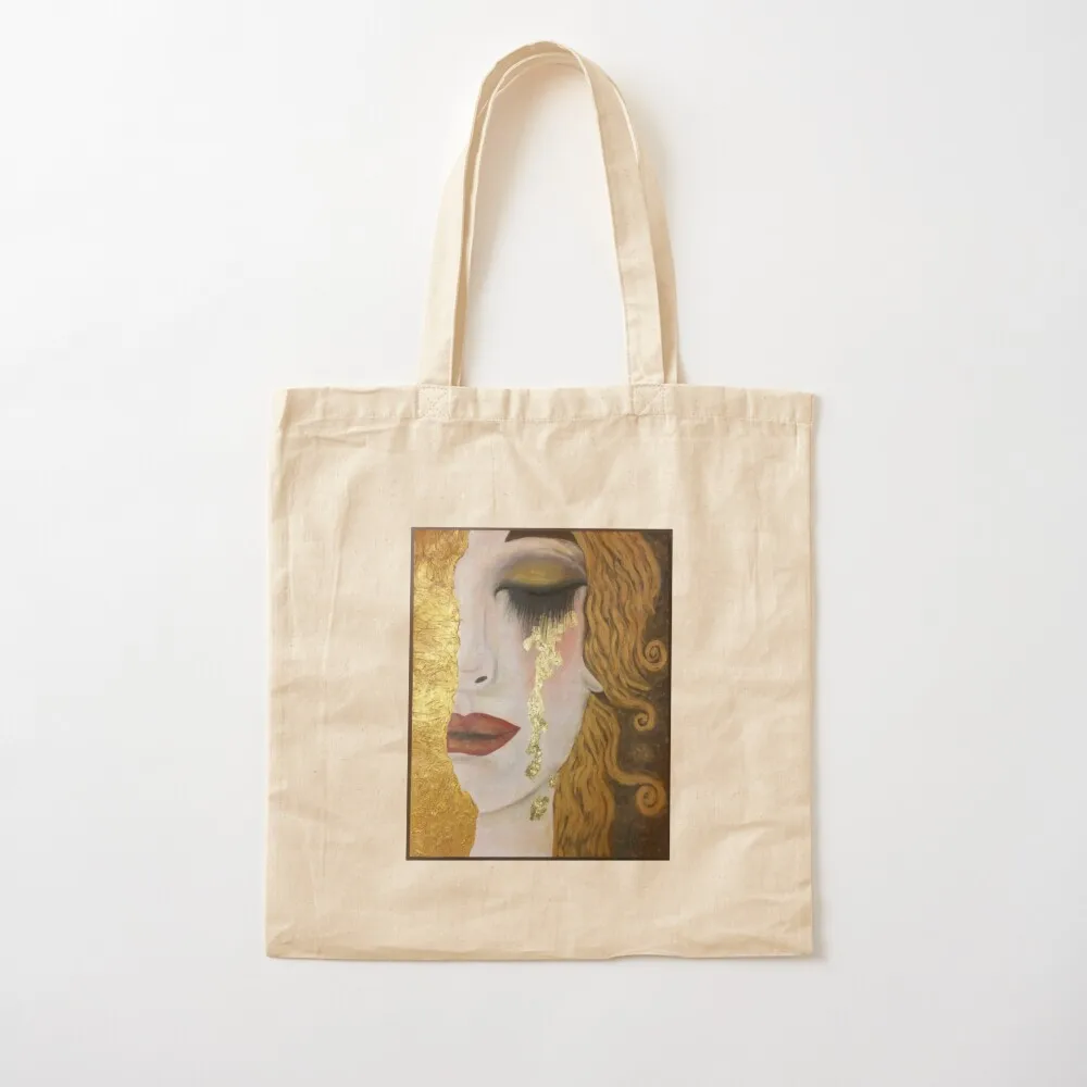 

Freya’s Golden Tears, in the style of Gustav Klimt Tote Bag Candy bags large size bags Canvas Tote Bag