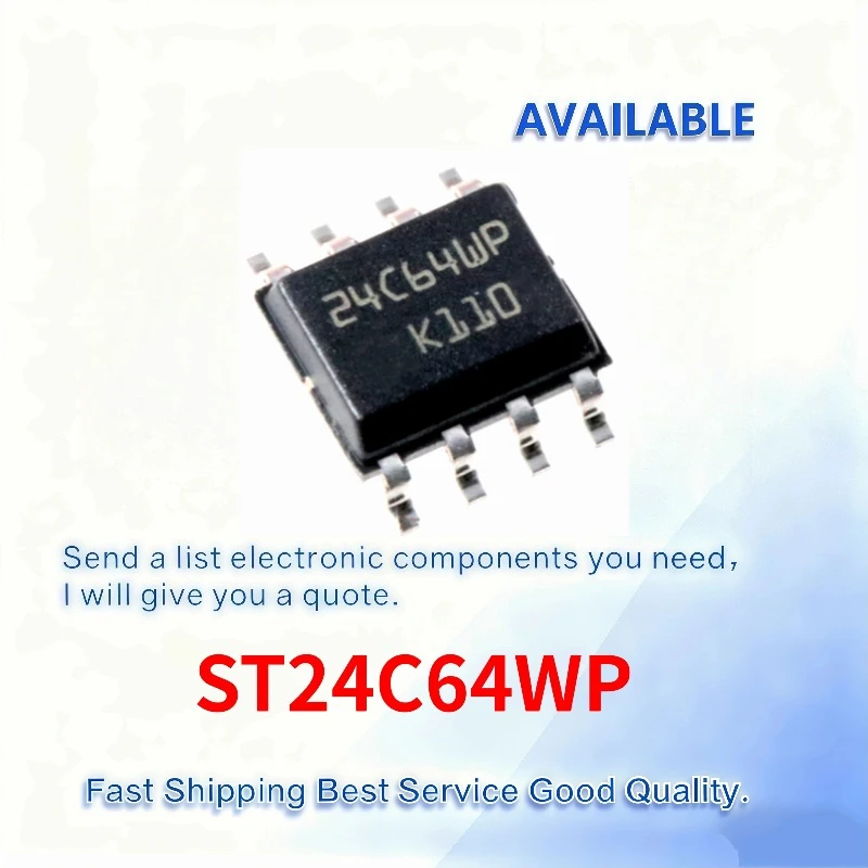 10PCS/Lot  Brand new original  24C64RP 24C64WP 24C64 ST24C64WP SOP-8 IC  chip Best in Quality