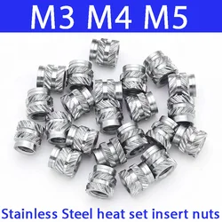 M3 M4 M5 Stainless Steel Heat Set Insert Nuts For 3d Printer Hot Melt Threaded Insertion Injection Molding Embedment Nut