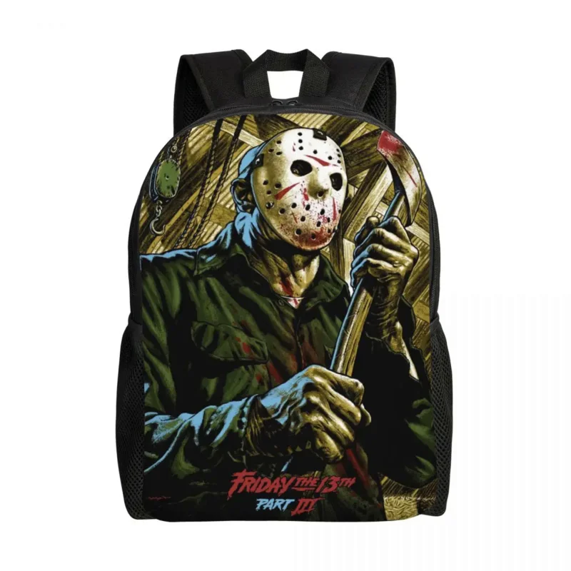 

Horror Movie Character Killer Backpack for Men Women Waterproof School College Halloween Film Bag Print Bookbag