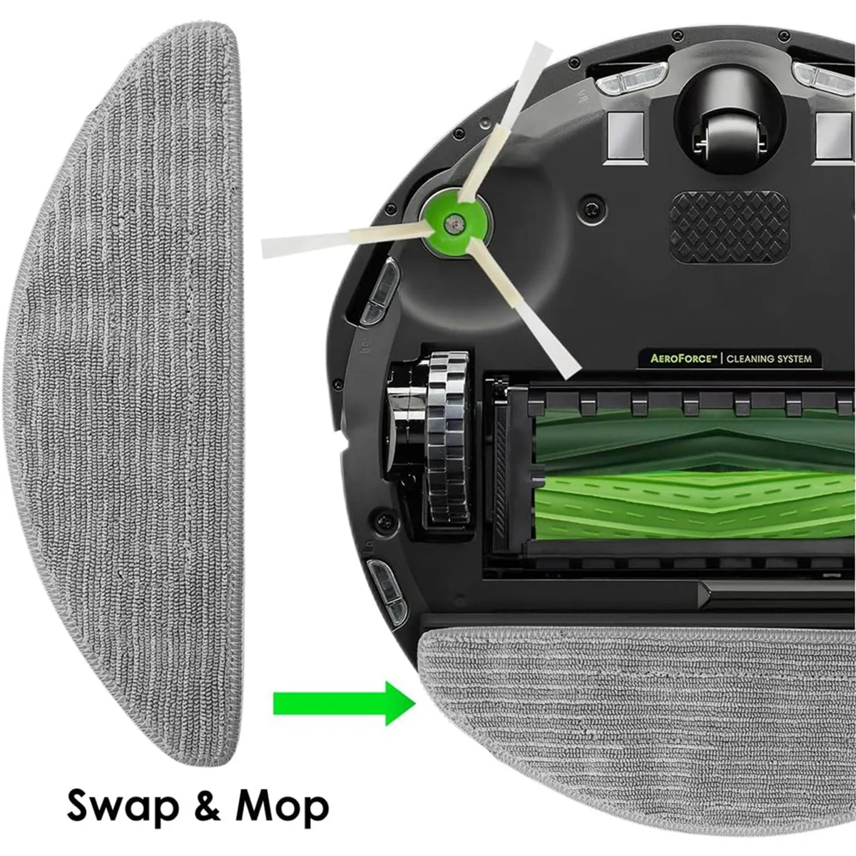 Almohadillas de microfibra lavables para iRobot Roomba Combo I5/I5 +/J5/J5 +, piezas de repuesto para Robot aspirador, 4 piezas