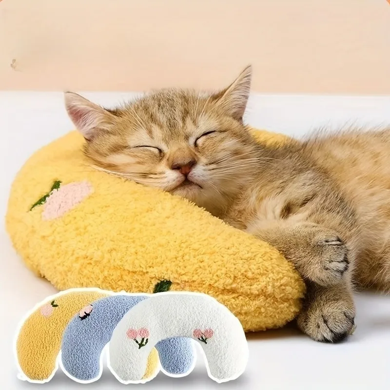 Super soft plush pet pillow, suitable for cats and dogs. Arc
