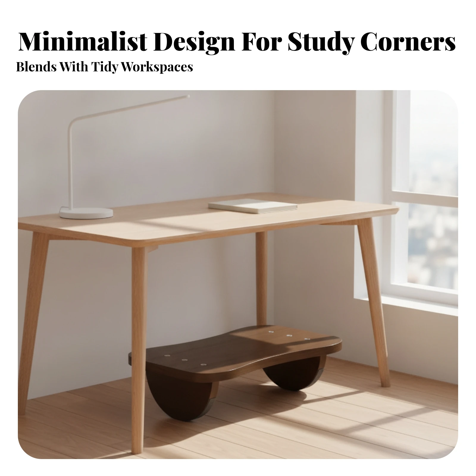 Rocking Foot Rest Long-Lasting Rocking Footrest Under Desk Footrest Portable Furniture Lightweight for Office Workers, Dormitory