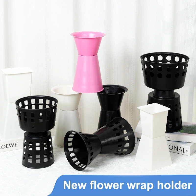 

Z. 1Pcs Fixed Liner For Flower Arrangement Fixing Stand Packing Base Material Artificial Flowers Bouquet Plastic Bottom Fresh