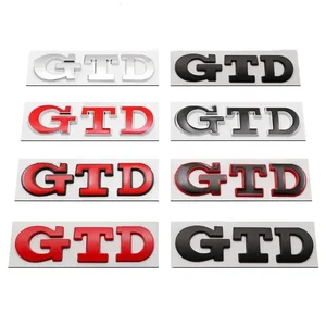 LOGO 3D Metal Metal Car Front Grill GTD, Sticker phía sau phía sau, Biểu tượng Volkswagen, VW Golf 4, 5, 6, 7, 7, MK4, MK5, MK6, MK7, MK8 6 Bán hàng Golf Golf chính - №4