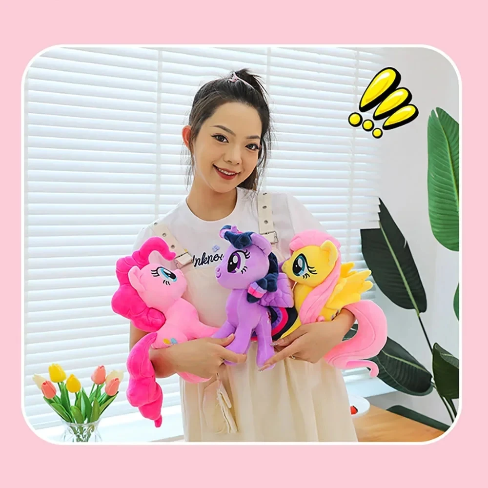 30CM My Little Pony Kawaii Toys Pinkie Pie Fluttershy Twilight Sparkle Miękkie wypchane lalki Pluszowe ozdoby Prezenty dla dzieci