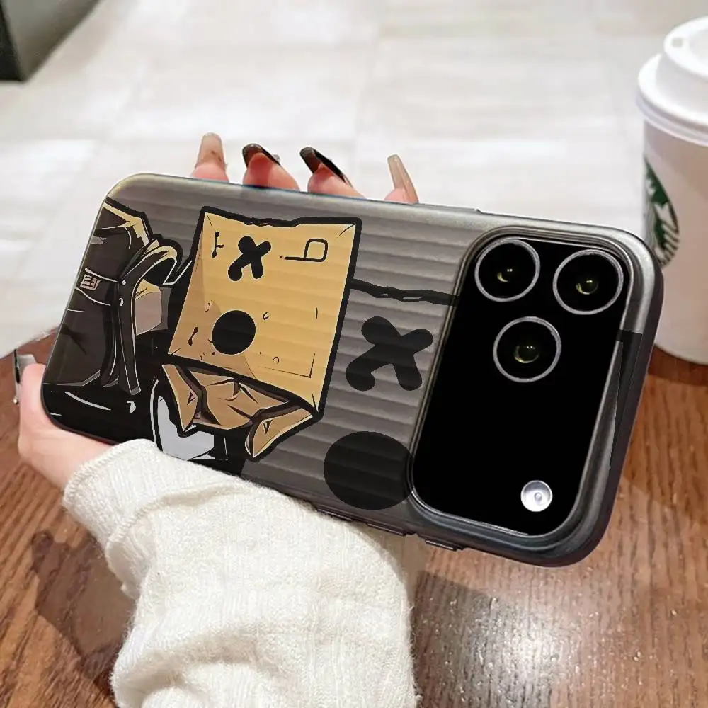 الكرتون ورقة رجل نمط جراب هاتف آيفون 17 16 15 14 13 12 11 برو ماكس زائد المموج الوفير الخلفي شل غطاء