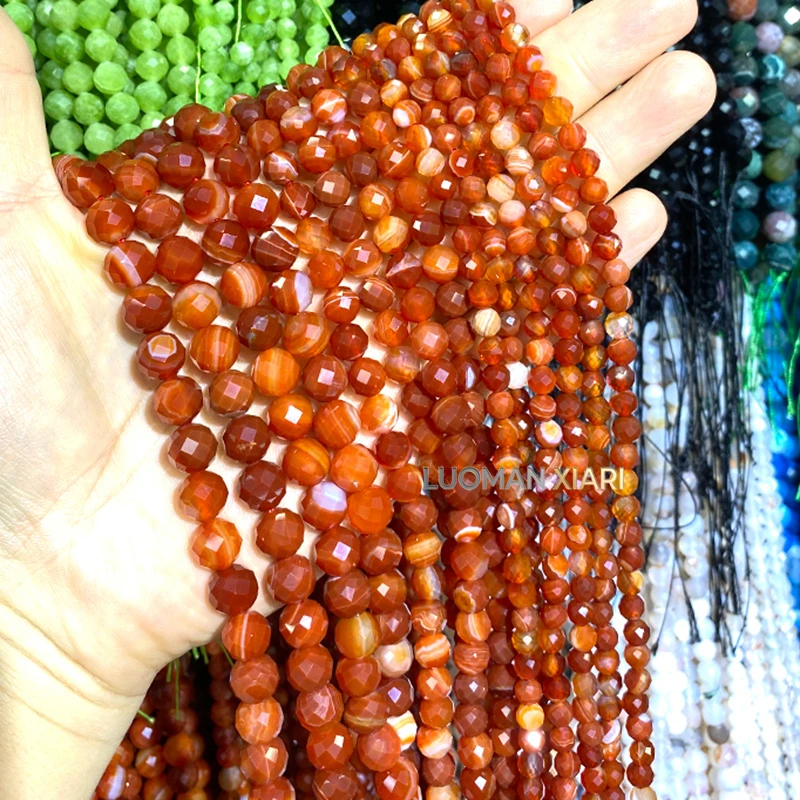6 8 10mm Facettierte Runde Naturstein Lavendel Chalcedon Lose Zwischenperlen für Schmuckherstellung DIY Armband Anhänger Zubehör – Detail 12