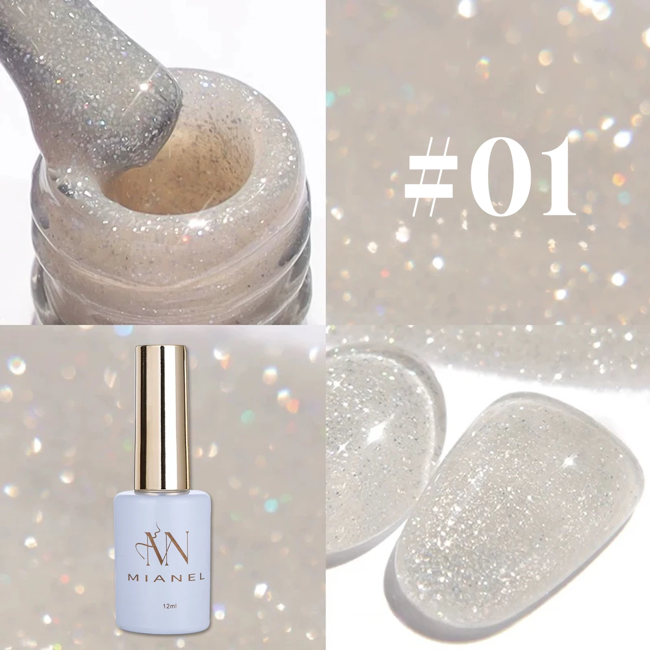 12 ミリリットル 1 個和風光線療法グリッタージェルネイルポリッシュダイヤモンドクリスタルスパンコールネイルポリッシュブルーピンクグリーンネイルグルー