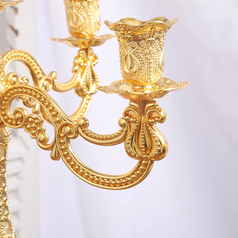 1/3/5-Candle Metal Candelabra Tall Candlestick Candle Holders for Home Decor Wedding Christmas Church Halloween Party