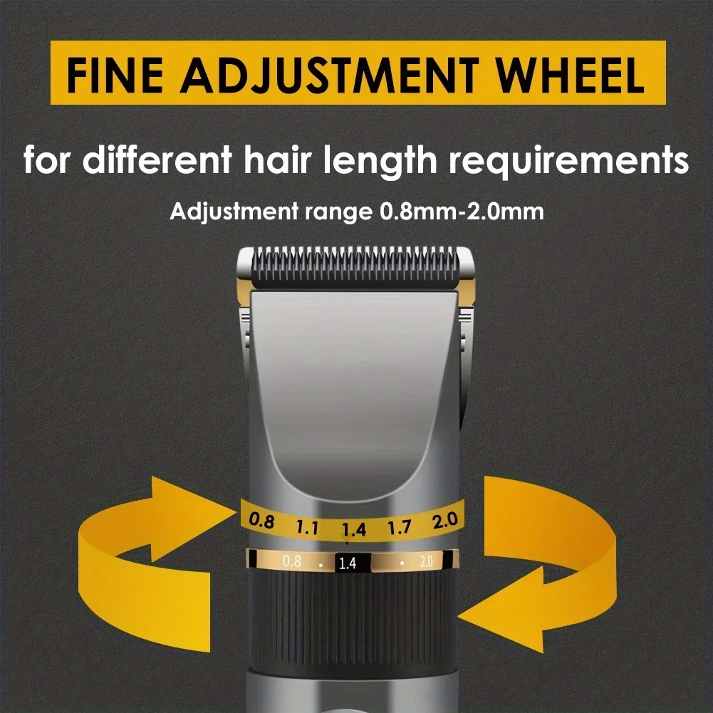 Electric Hair Trimmer Professional Hairdresser Ceramic Blade Men's Hairdresser LED Display Hairdresser USB Rechargeable image 5
