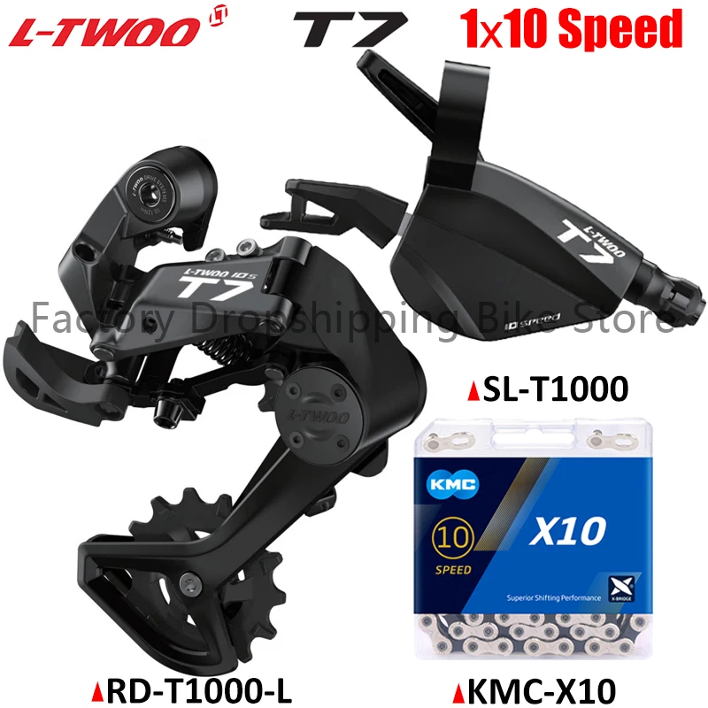 LTWOO T7 MTB Bike 1x10 Speed Kits L-Lock Cage Fixed Stabilize Damping Rear Derailleur SUNSHINE Cassette X10 Chains