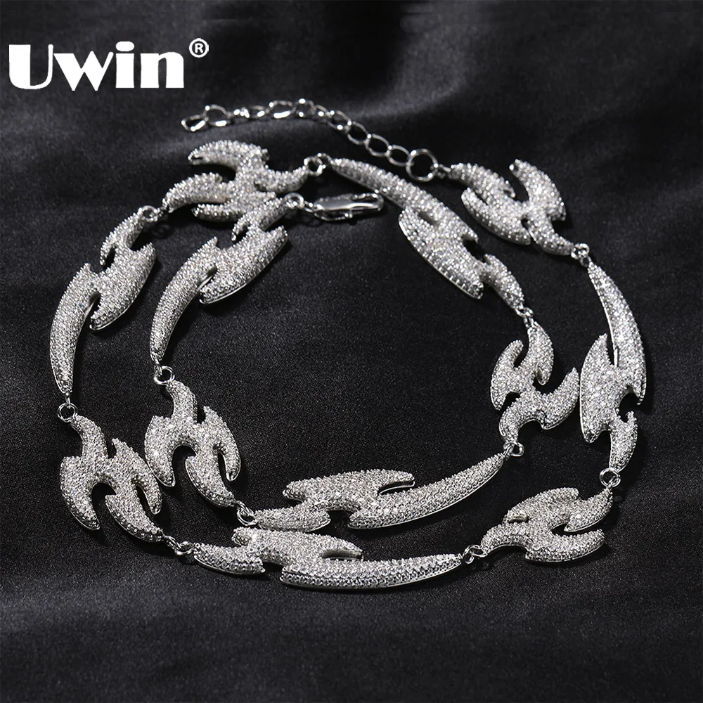 

UWIN Flying Bird Chain Necklaces Iced Out Cubic Zircon Swallow Shape Choker Fashion Jewelry for Gift