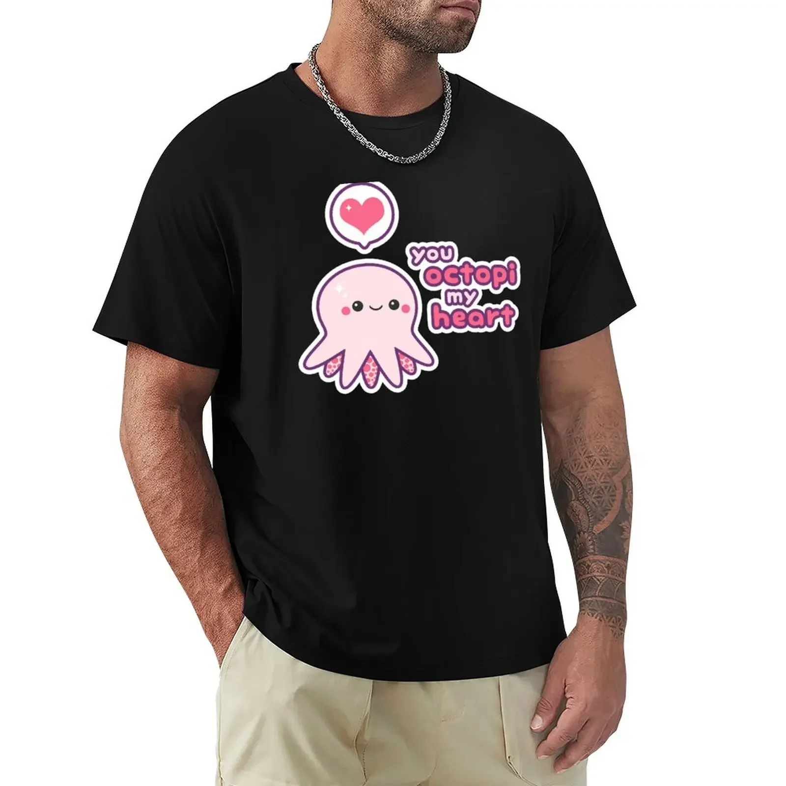 You Octopi My Heart T-Shirt plus size clothes blacks plain black t shirts men