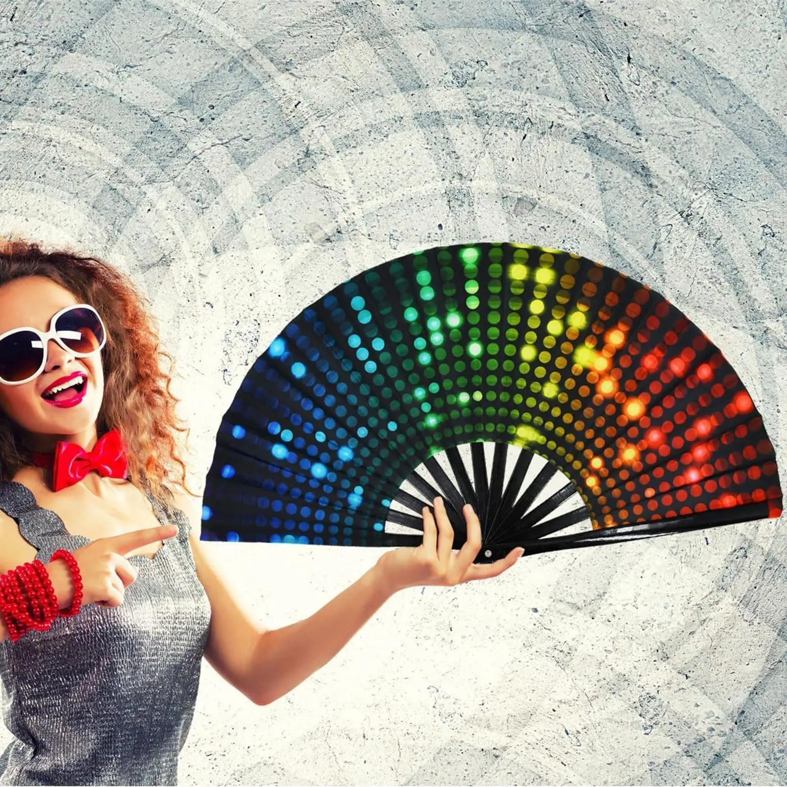 Large Folding Fans For Dancing 13 Inch Big Popping Folding Hand Fans Kung Fu Craft Dancing Supplies Line dance popping fan