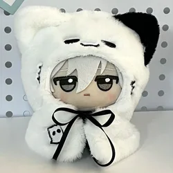 10cm Cute Cartoon Doll Plush White Ghost Cloak Toys Accessories Cotton Stuffed Dolls Dress Up Clothes