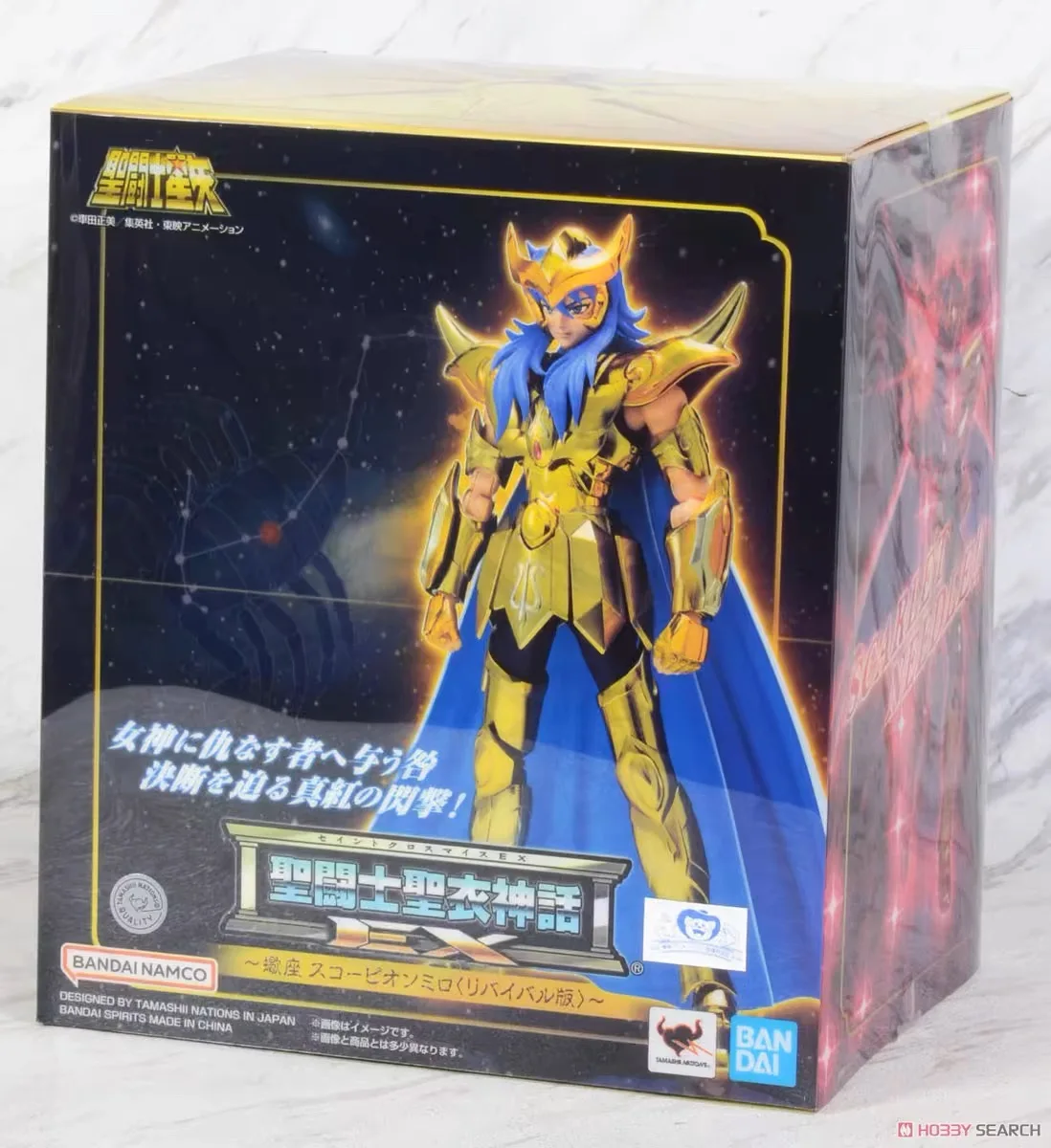 Original Bandai Saint Seiya Scorpio Cloth Myth Ex Figure Milo Revival Ver. Movable Action Figurine Anime Model Statue Doll Toys