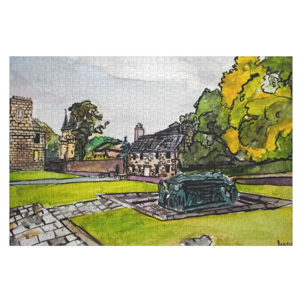 

University of Aberdeen Watercolor, Chapel Courtyard, Second View Jigsaw Puzzle Anime For Children Puzzle