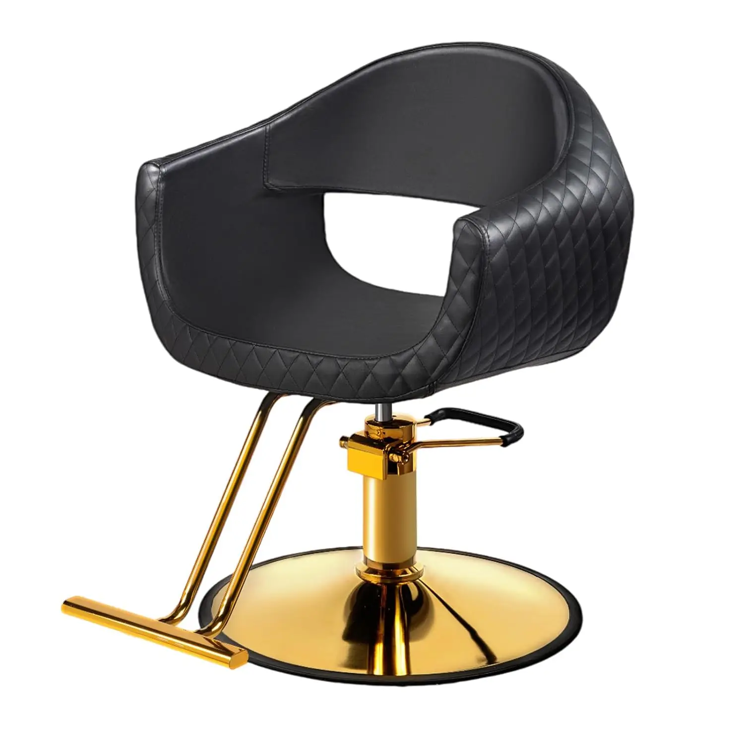 Barber Chairs for Barbershop Black & Gold Styling Chair, Salon Chair for Hair Stylist, Heavy Duty Hydraulic Pump,, Customized