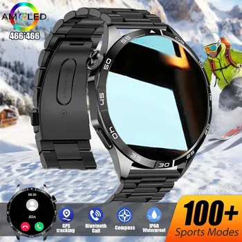 2024 Yeni Huawei Xiaomi GT4 Pro akıllı saat Erkekler NFC GPS Takip Cihazı AMOLED 466*466 HD Ekran Kalp Hızı Bluetooth Çağrı SmartWatch