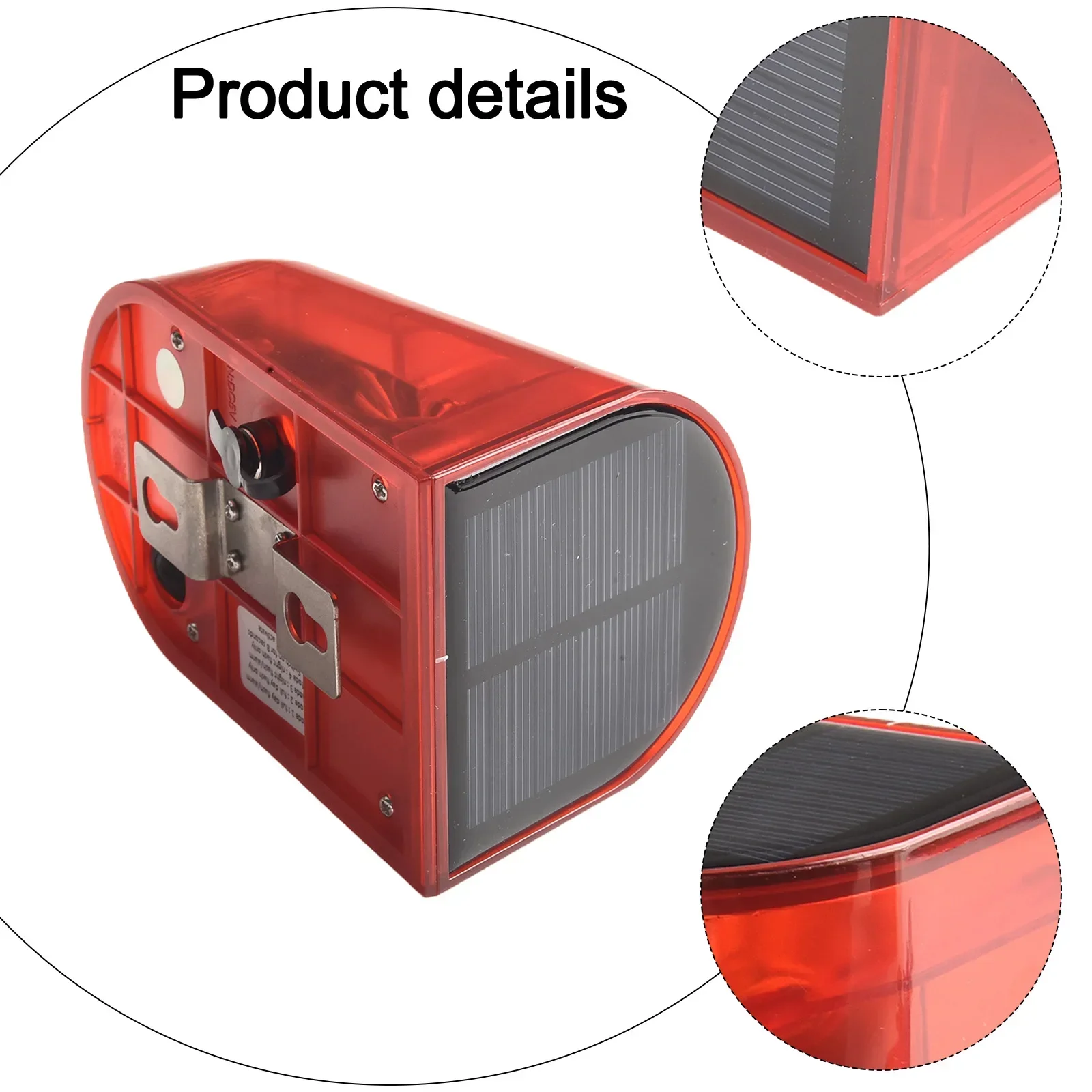 

Solar Security Light Alarm IP65 Waterproof LED Motion Sensor Flashing Light Lamp Acrylonitrile Butadiene Styrene For Yard, Farm