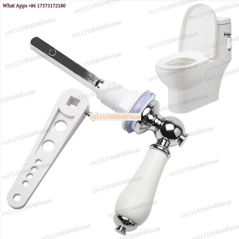 Ceramic Toilet Flush Handle, Traditional Victorian Style Flush Lever Replacement Kit For Bathroom Sanitary Ware Accessories