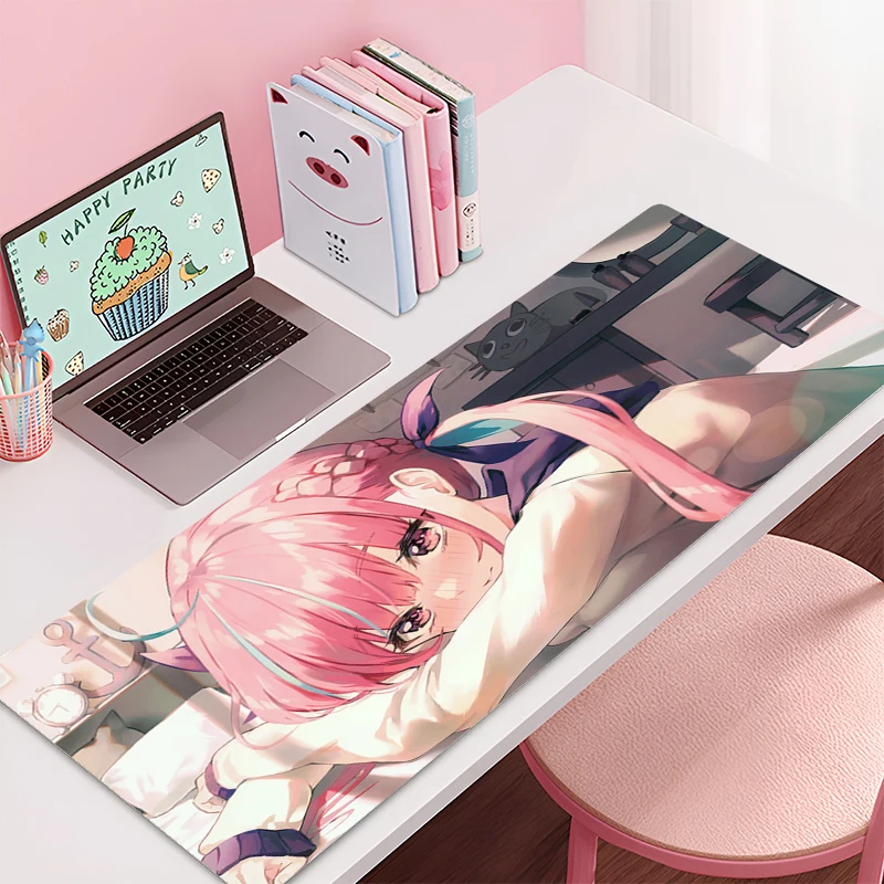 Mousepad Hololive Minato Aqua Office Computer Desk Mat Keyboard Mouse Pad Laptop Cushion big Non-slip Deskpad PC Anime Mousepad