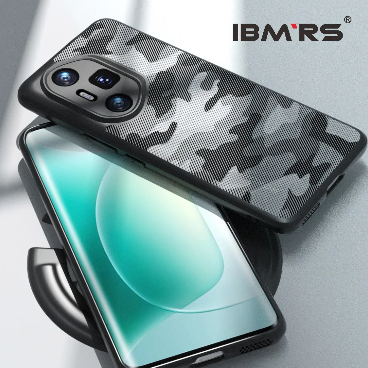 

for Honor 300 Ultra Case, IBMRS Military Camouflage Hard PC Shell Shockproof Anti-Scratch Protective Cover with Precise Cutouts