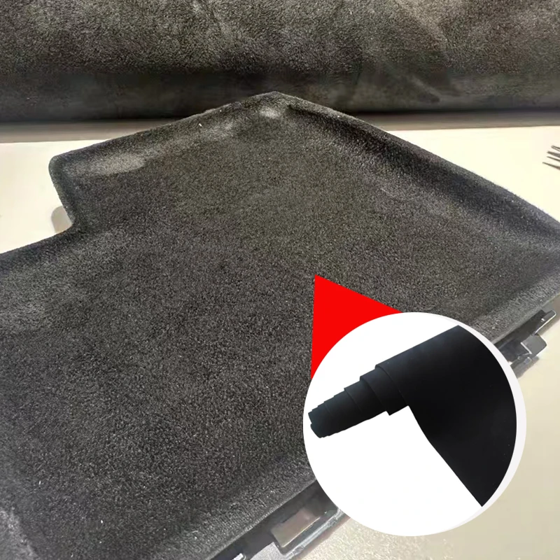 Black Faux Suede Fa…