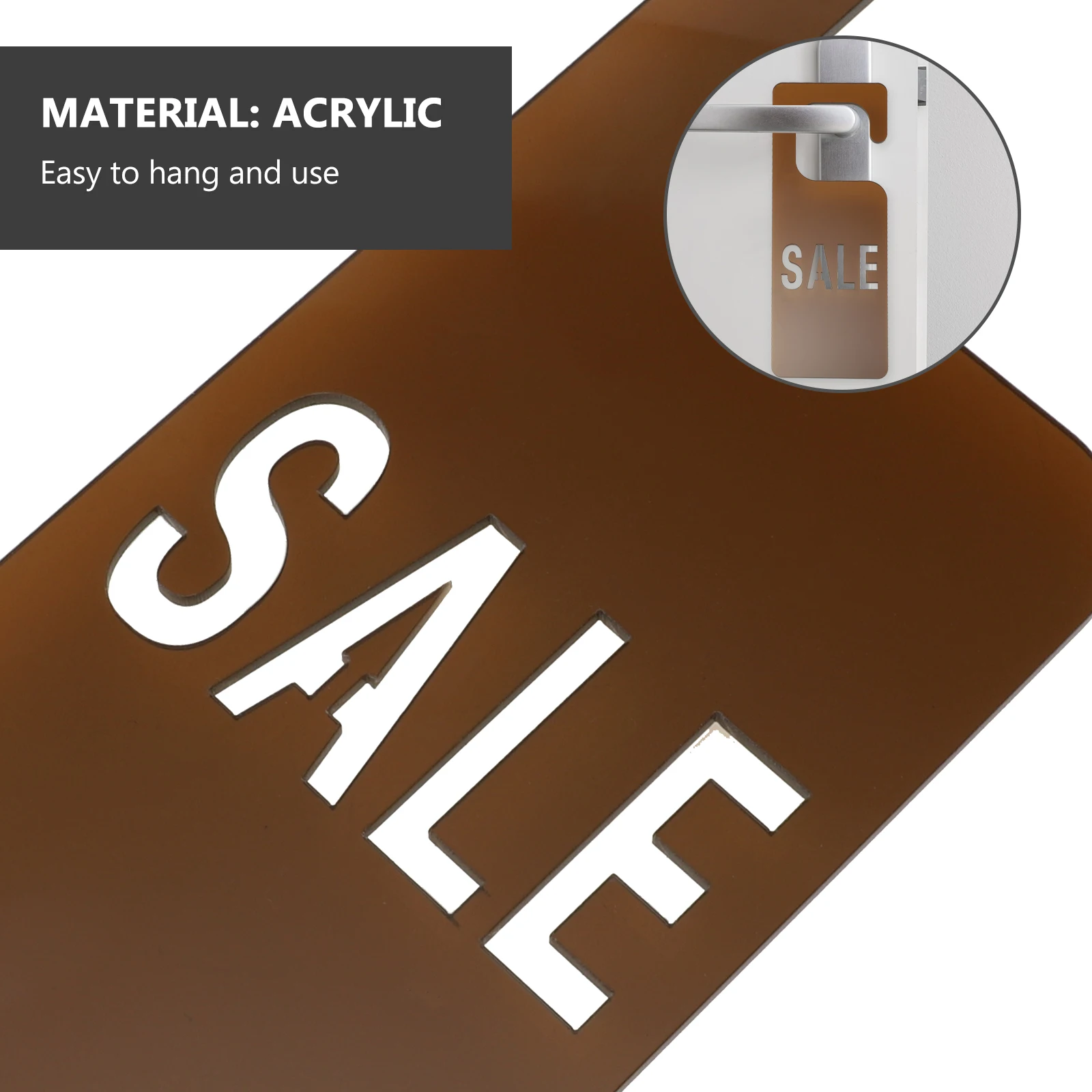 

Acrylic Door Sign Bright Color Hanging Tag For Retail Business Clothing Store Display Advertising Label Sale Event