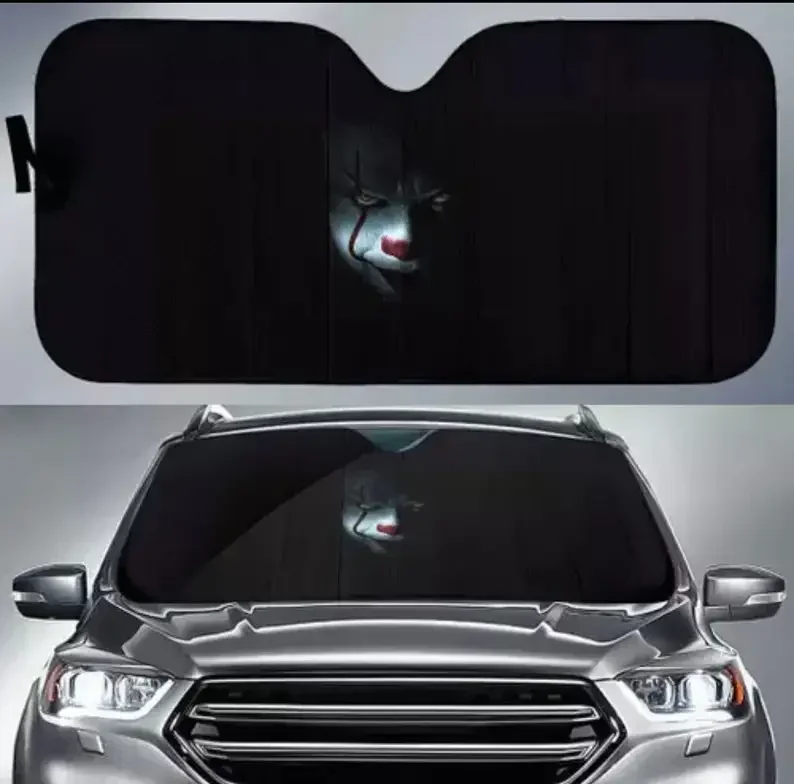 Horror Movie Car SunShade Jason Voorhees , Freddy Krueger, Pennywise Car SunShade Horror Movie Characters