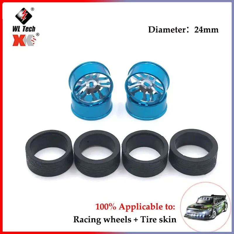 4PCS 26mm Hex Skidproof Rubber Tire  for Wltoys 284131 K969 K979 K989 P929 RC Car PRO Upgrade 1/28 RC Monster Truck Wheel Parts