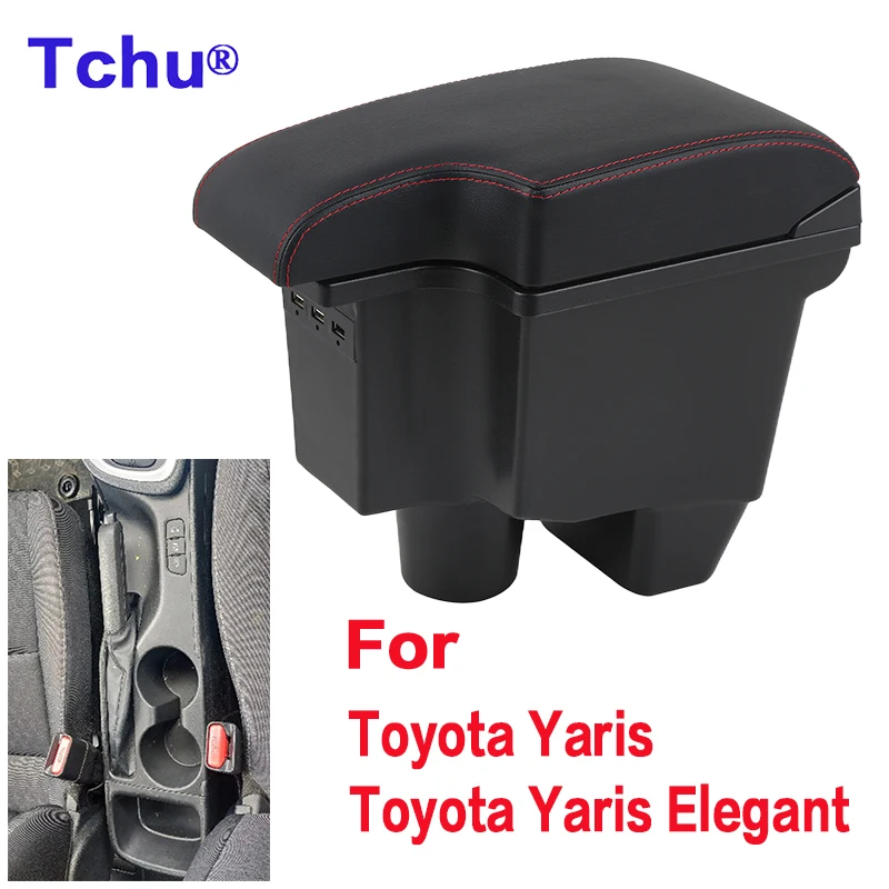 For Toyota Yaris Armrest Box Retrofit  For Toyota GR Yaris armrest Yaris Elegant Storage Content Retractable USB Car Accessories