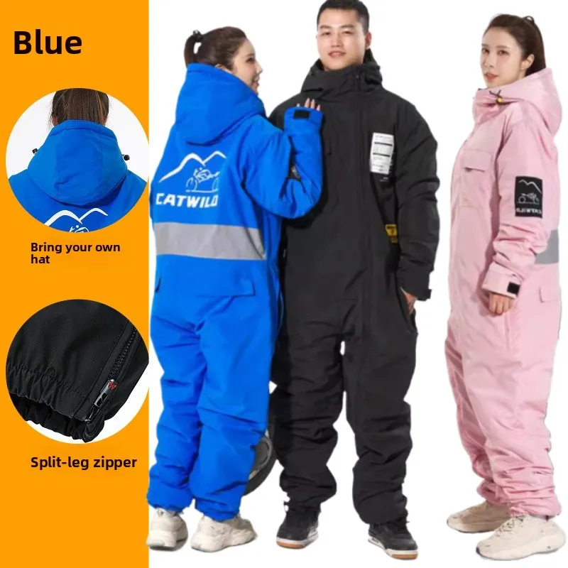 

Winter Motorcycle Jacket Men Women Windproof ColdProof Ski Fishing Suit Velvet Thickened