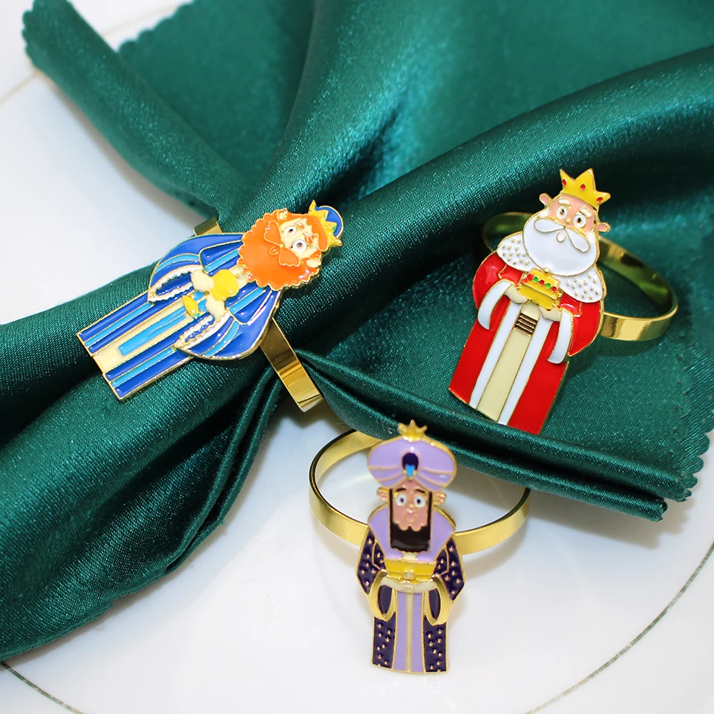 1Pcs Three Wise Men Napkin Rings for Spanish Children's Day Christmas Decoration  (Los Tres Reyes Magos) HWH89