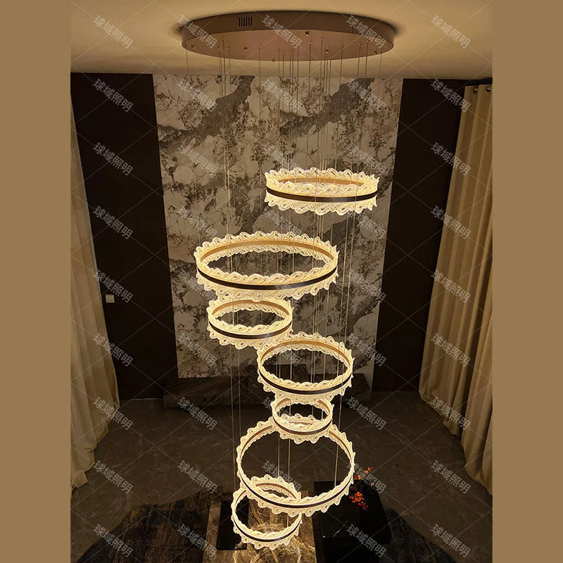Modern home decoration chandelier, stair Pendant lamp, living room Pendant lights, interior lighting