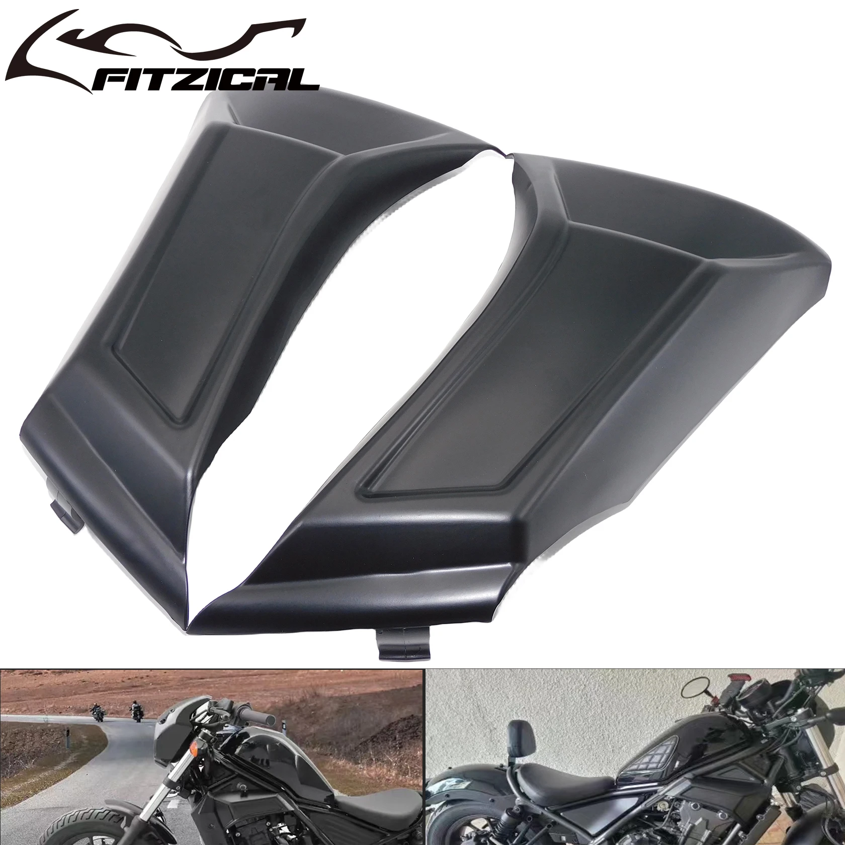 

Черная крышка двигателя мотоцикла, боковая рамка, обтекатель для Honda Rebel CMX 250 300 500-2017 2021 2022