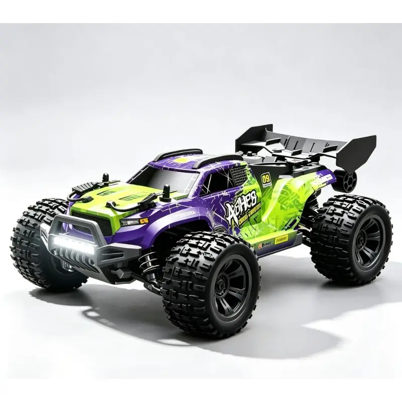 Scy-18101 1/18 4wd Brushed Rc Monster Truck, 2.4g High Speed Off-Road Remote Control Car With Led Lights, Full Scale Hobby Model