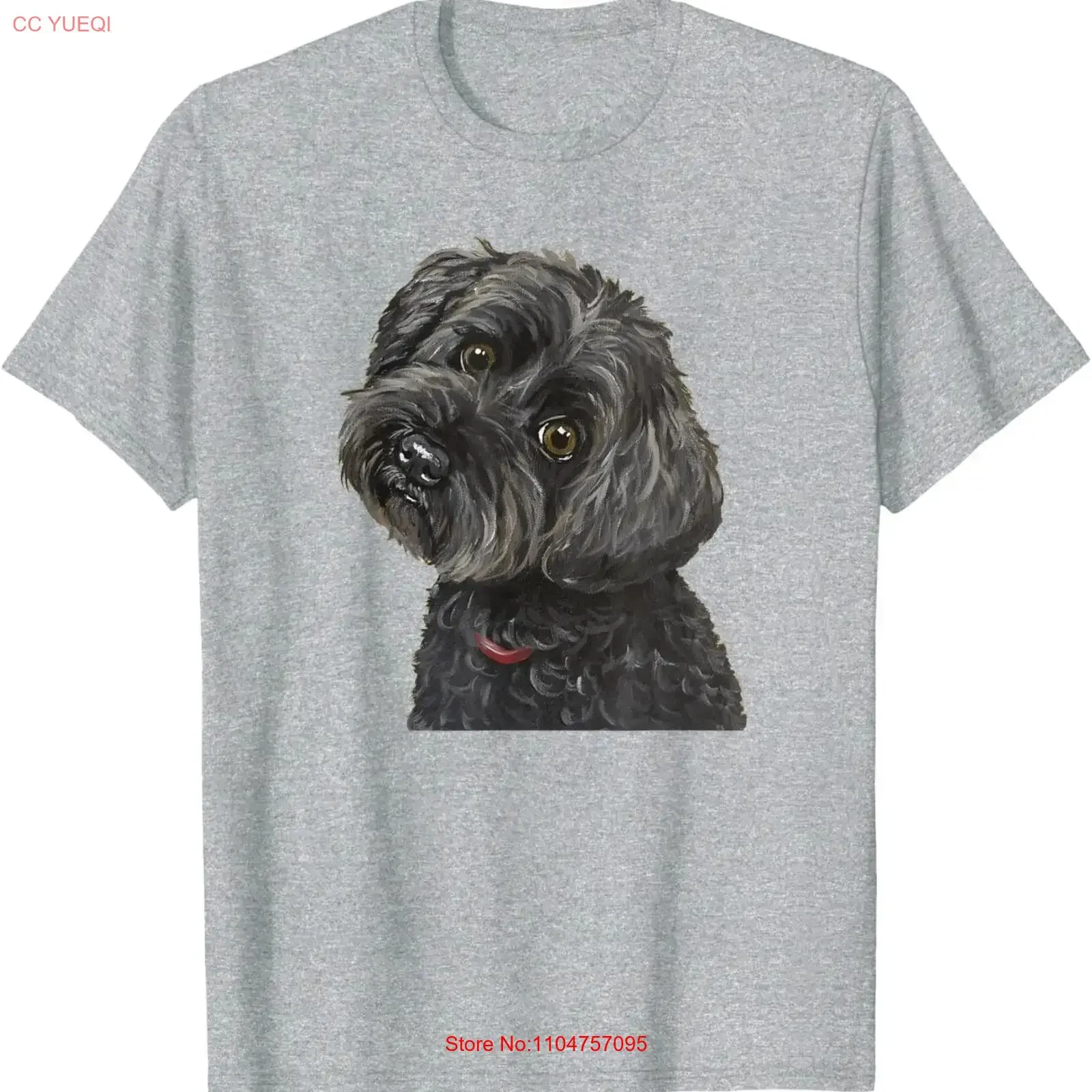 Camiseta negra Yorkie Poo vintage lavada para uso diario, informal, elástica, unisex, con gráfico, estilo streetwear