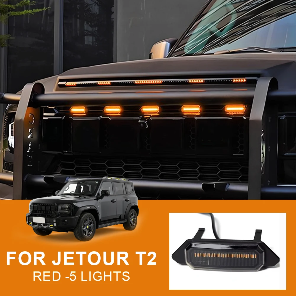 

Fit for Chery Jetour Traveller 2023 Car Front Grille Light LED Daytime Running Decor Light Front Face Grille Lights T2