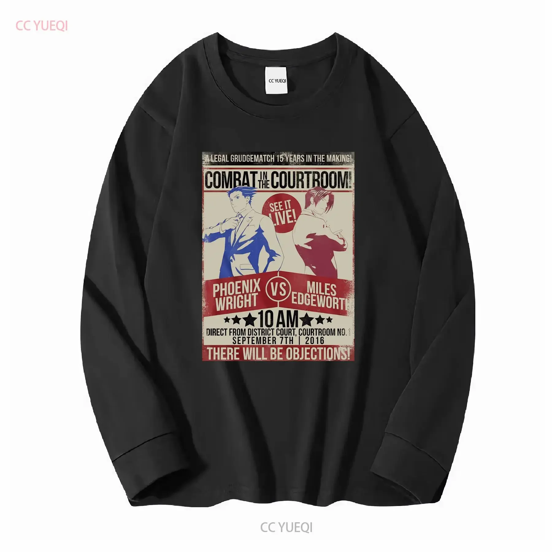 Ace Attorney Fight  Heather Adult T Shirt vintage Washed designer clothes Top For Everyday Wear Breathable fashion homme