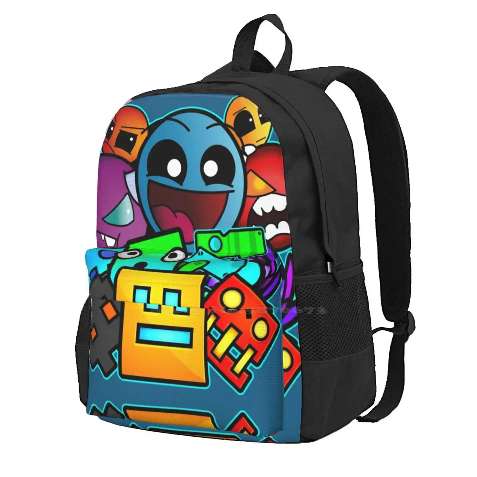 Geometry Dash Old School Gaming Hot Sale Backpack Fashion Bags Geometric Geometry Dash Online Geometry Practice Geometry Games