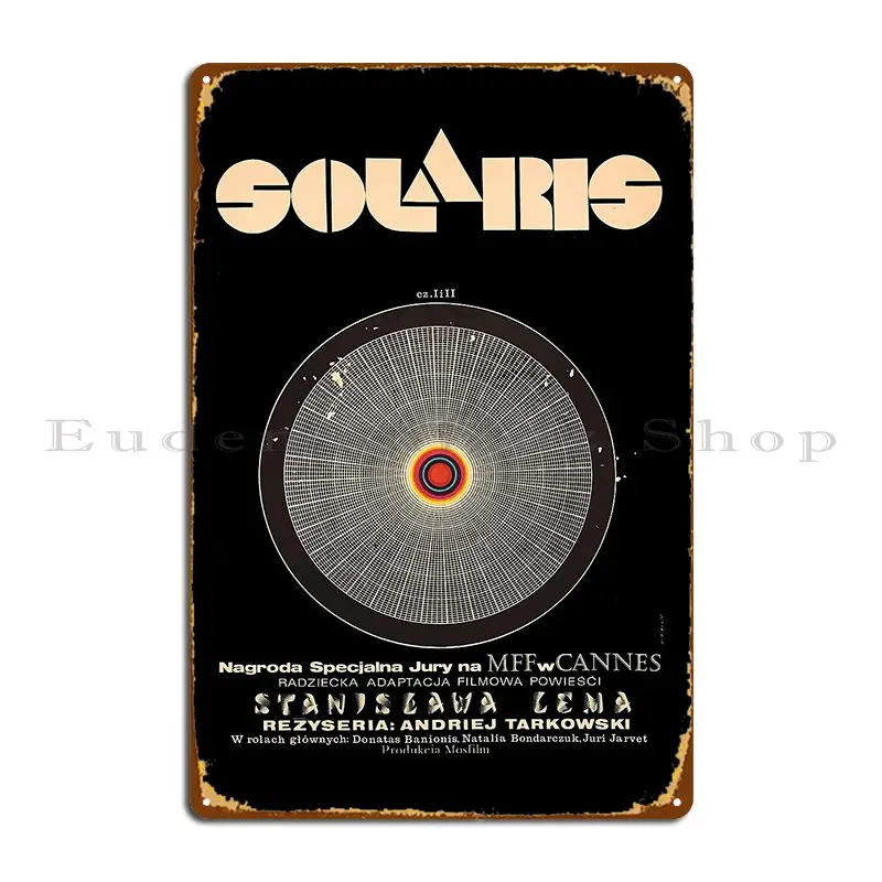 Retro Solaris Vintage Tarkovsky Soviet Metal Plaque Poster Garage Cinema Cinema Wall Plaque Create Tin Sign Poster