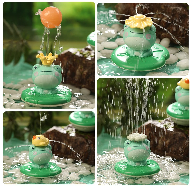 New Baby Bath Toys Electric Spray Water Floating Rotation Frog Sprinkler Shower Game For Children Kid Gifts Swimming Bathroom