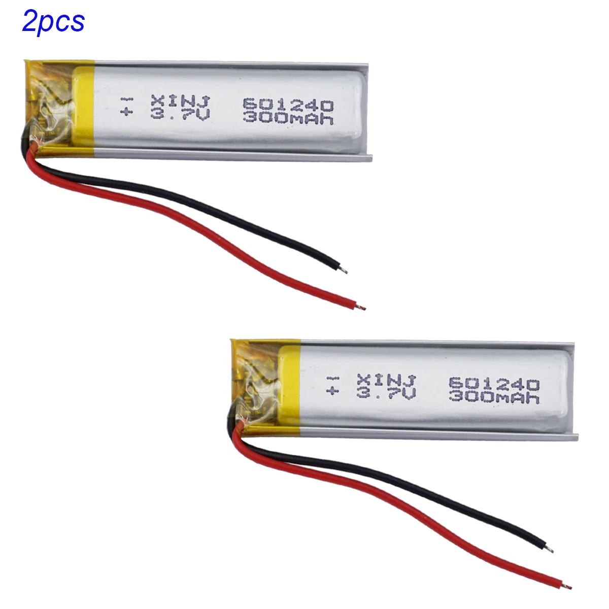 

2Pcs 3.7V 300mAh 1.11Wh 601240 Replacement Rechargeable Lipo Li Battery For GPS Pen Bluetooth Speaker Sat Nav Driving Recorder