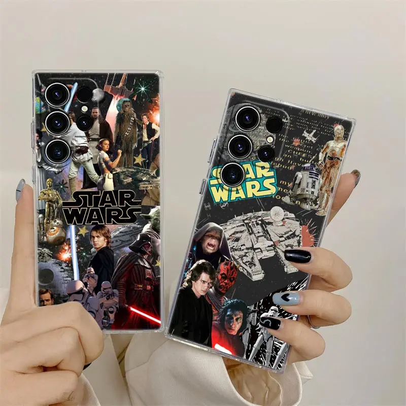 Starwars Georgelucas Yodas Phone Case For Samsung S24 S23 Ultra S22 S20 Plus S21 FE Clear Cases Cover Galaxy S24Ultra S23 Fundas