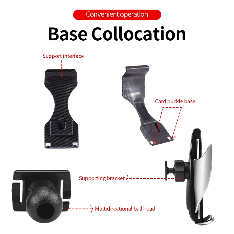 For Mercedes Benz C-class- E-class 2014-2021 GLA GLB GLC GLE GLS CLA CLS Dedicated Phone Holders Base Collocation Mount Bracket