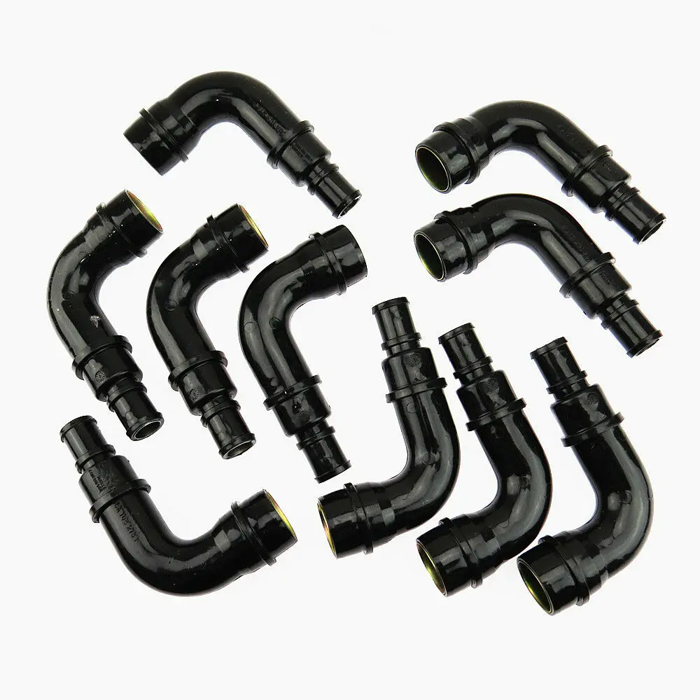 10 Pcs 1.8T Crankcase Breather Air Intake Hose for VW Passat B5 MK4 Bora Beetle Audi A4 A6 TT Seat Leon Octavia 06A 103 213F