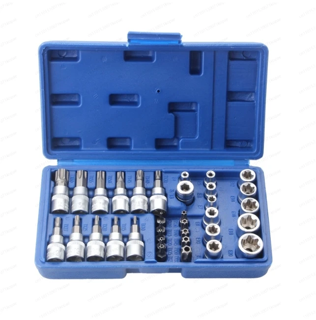 34Pcs Torx Star Bit Socket Set 3/8 