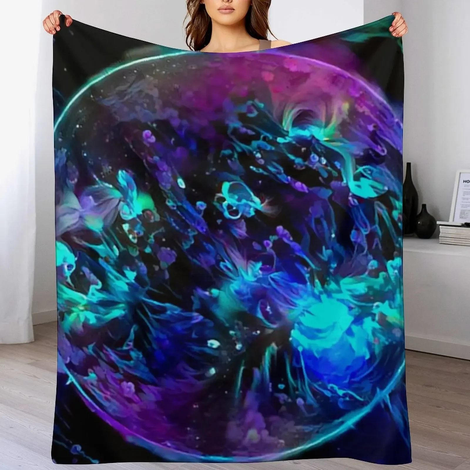

New Blacklight Impressions of a Dwarf Star Throw Blanket Lightweight Warm Blanket for Travel Camping